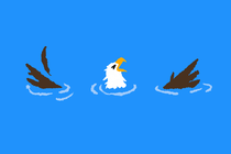 a drowning eagle