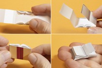 step by step images of making a small book