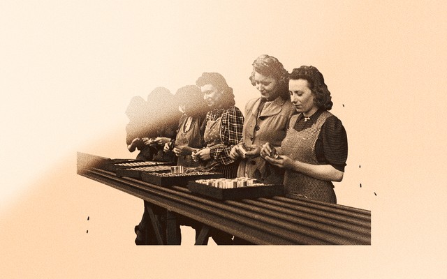 illustration of women working