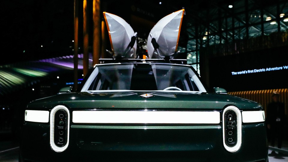 Rivian RT1 is on display during the New York International Auto Show on April 17, 2019