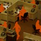 An illustration of silhouettes in cubicles.