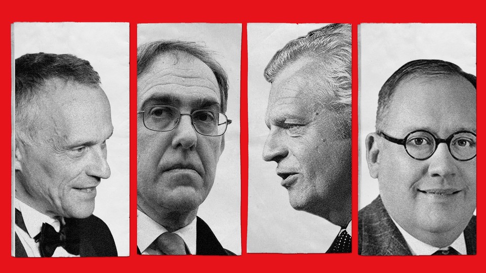 A polyptych of college presidents