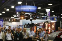 A drone is demonstrated at an exhibition in Washington, D.C.