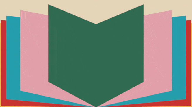 A gif of a book opening 
