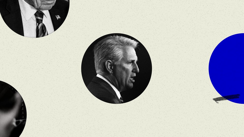 An illustration of Republican Leader Kevin McCarthy's face