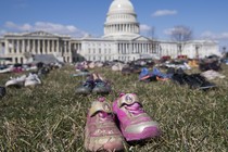 a pair of shoes outside the Capitol