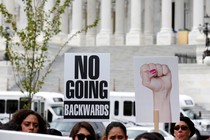 Immigration activists protest on Capitol Hill. 