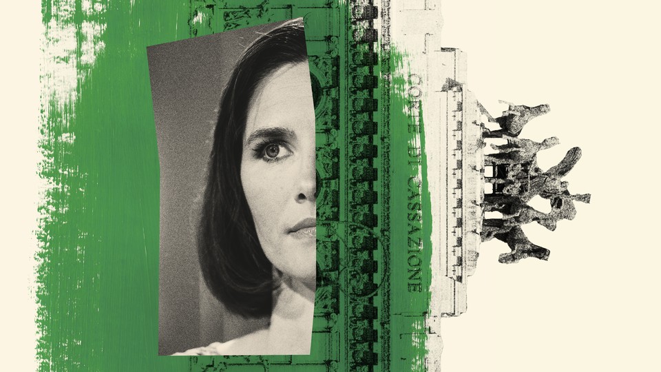 Amanda Knox's face in collage