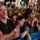 Demonstrators gather outside the Tel Aviv Museum of Art.