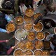 A bird's-eye view of an outdoor feast in China