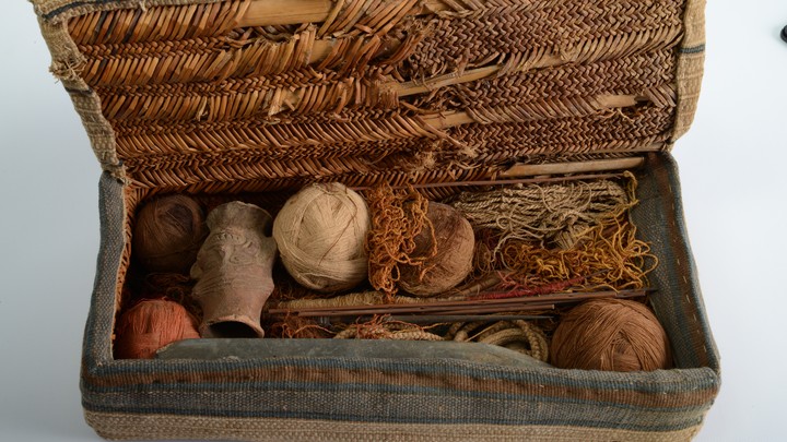 A centuries-old Peruvian sewing kit recovered in an FBI raid. It was returned to Peru in 2017.