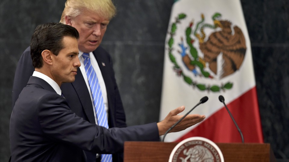 Donald Trump with Mexican President Enrique Peña Nieto