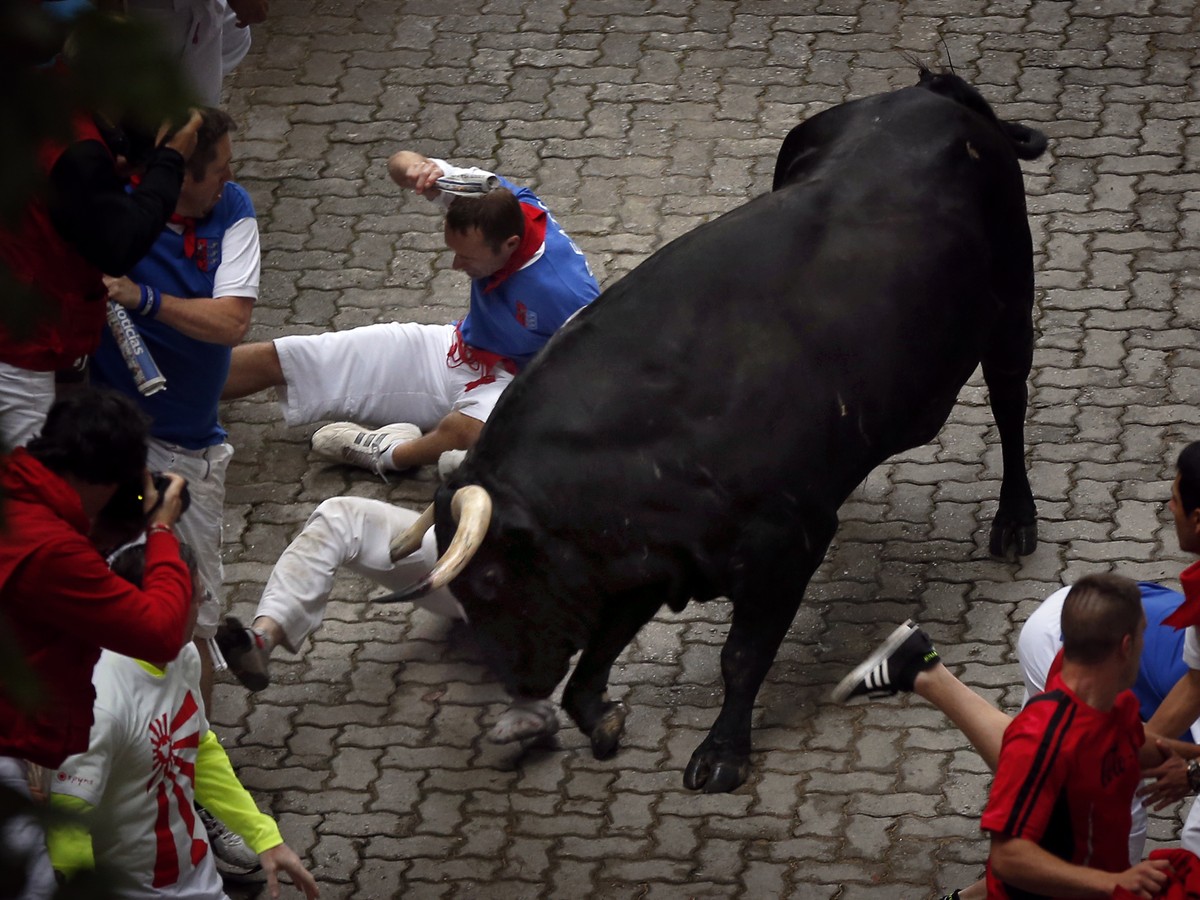 american bill hillmann was gored at the running of the bulls last year and now he s running again the atlantic
