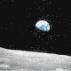 A static-y image of earthrise