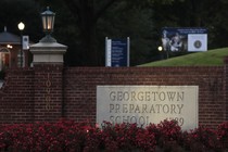 An image of a sign reading Georgetown Preparatory School