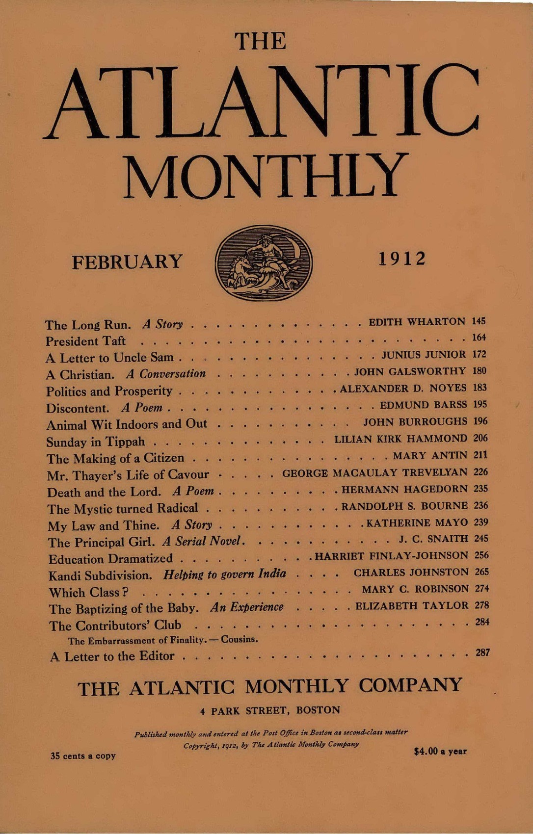 February 1912 Issue The Atlantic