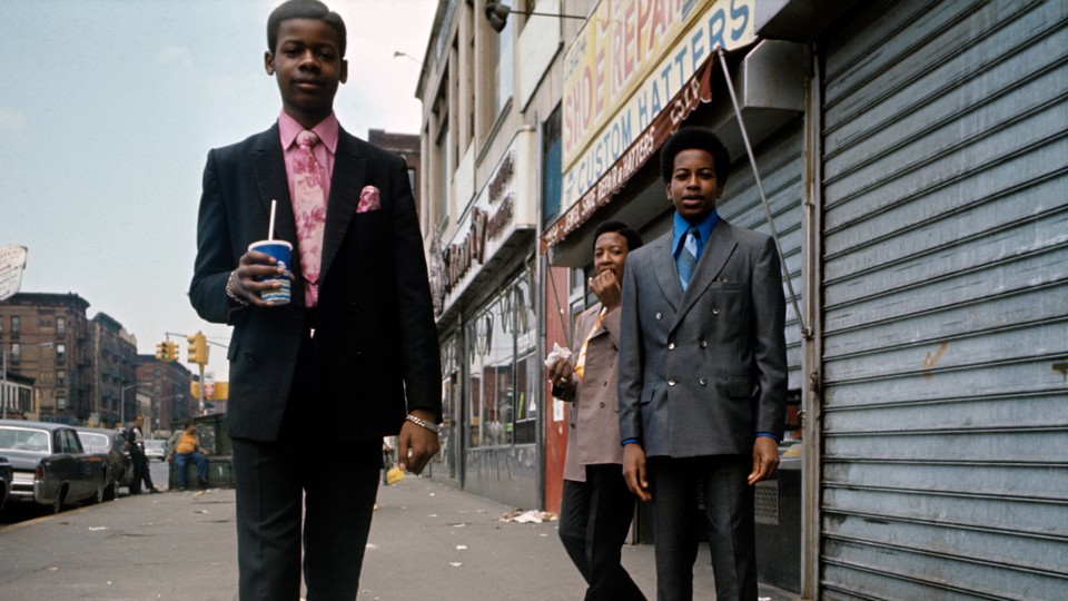 Children in Harlem, New York, in the 1970s