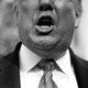 A close-up of Trump's open mouth