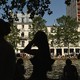 A photo of people outside in France during the heat wave