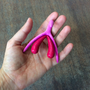A life-size, 3-D printed model of the clitoris developed by Odile Fillod