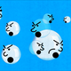 An illustration of bubbles with shouting faces drawn on them