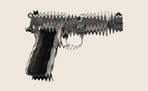 An illustration of a blurry gun