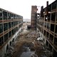An abandoned manufacturing plant is seen decaying in Detroit, Michigan.