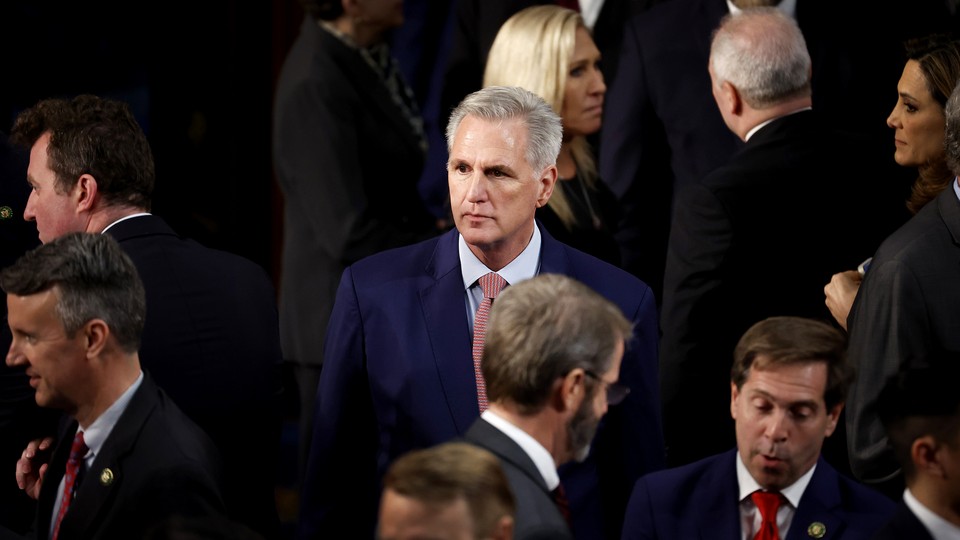 A photo of Kevin McCarthy on the House floor