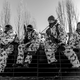 Soldiers on an armored vehicle