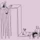 A gif of two people sitting across from each other at a table, with each person rising above the other like a seesaw