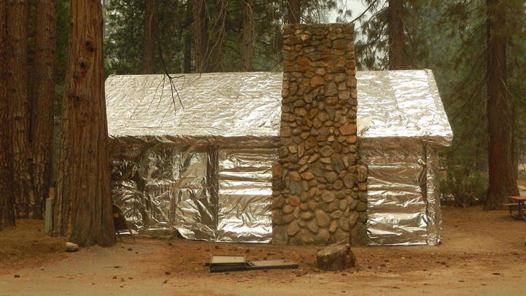 Wrapping Cabins in Aluminum Foil as Fire Protection - The Atlantic