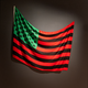 Artist David Hammon's African American Flag is exhibited at the Smithsonian National Museum of African American History and Culture, April 4, 2025, in Washington