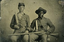 Sergeant A. M. Chandler of the 44th Mississippi Infantry Regiment and Silas Chandler, his family slave