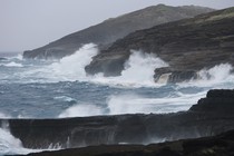Large waves crash into the sea cliffs east side of Oahu as Tropical Storm Iselle passes through the Hawaiian islands, in Honolulu, Hawaii, August 8, 2014