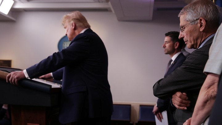 President Trump at a press conference