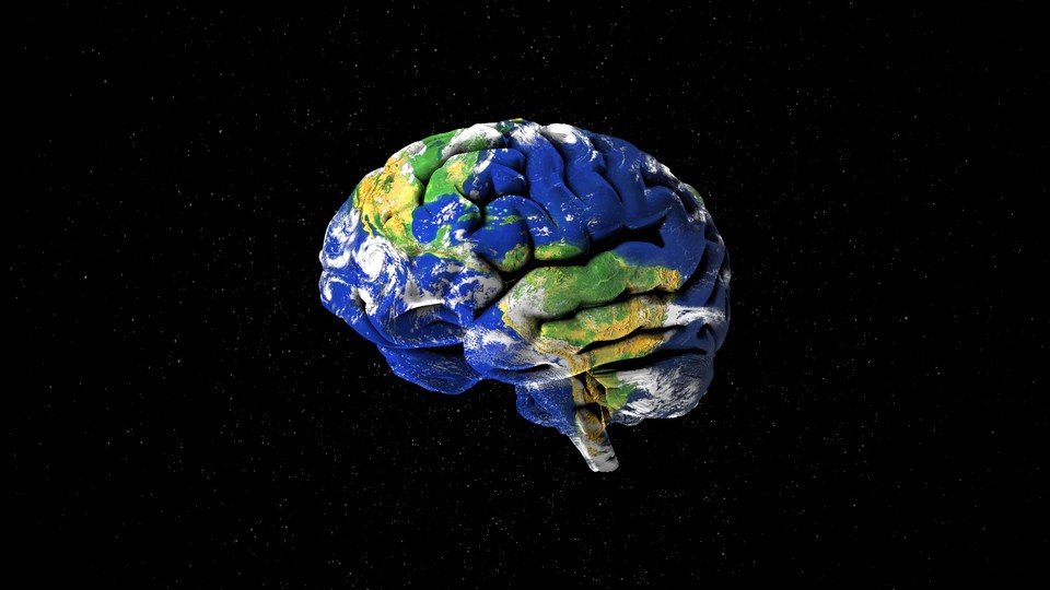 Earth, shaped as a brain