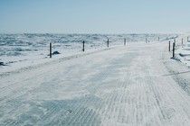 An ice road in Alaska