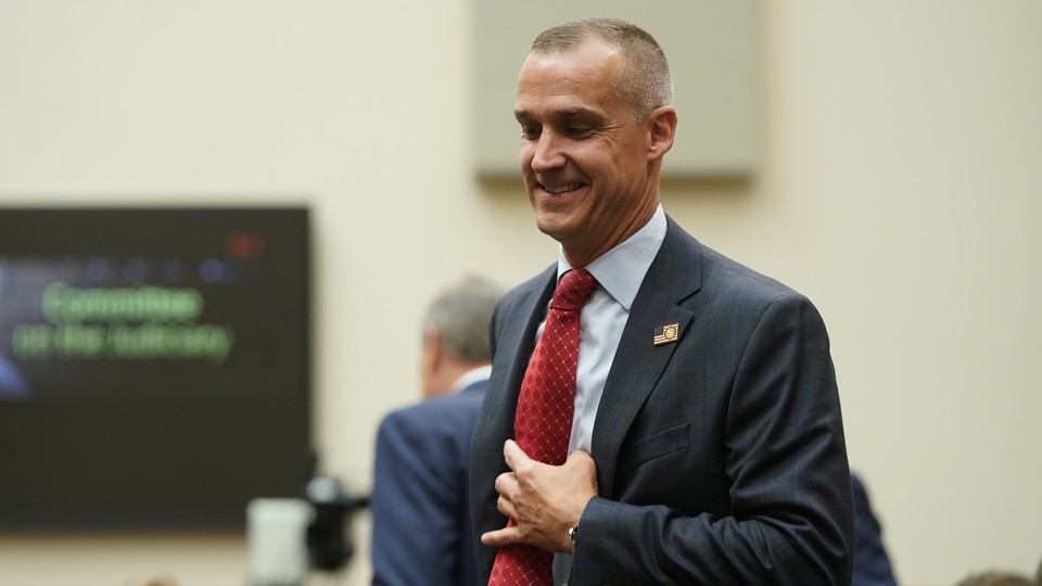 President Trump's former campaign manager Corey Lewandowski arrives for his testimony before the House Judiciary Committee on Tuesday.