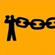 Two figures on an orange background each hold one end of a chain, connecting them from afar