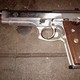 A handgun found at a suspected crime scene, New York City.