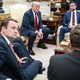 Trump and J.D. Vance meeting with NATO Secretary-General Mark Rutte at the White House