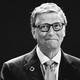 Bill Gates gazes ruefully at the camera in a black-and-white photo