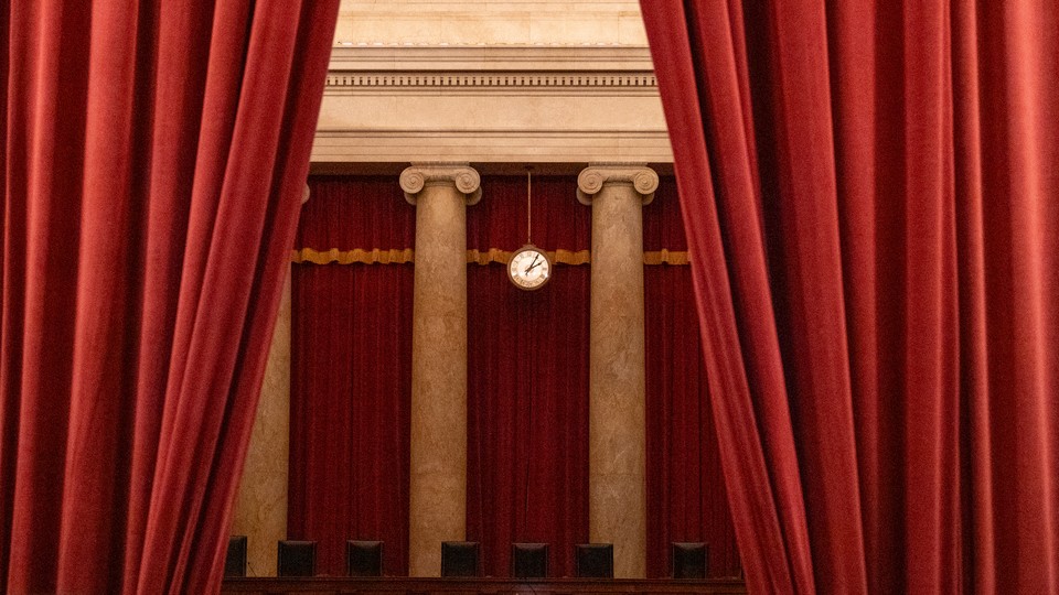 A photo of the Supreme Court's chambers.