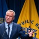 Robert F. Kennedy Jr. speaks from a podium.