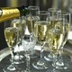 A tray of champagne