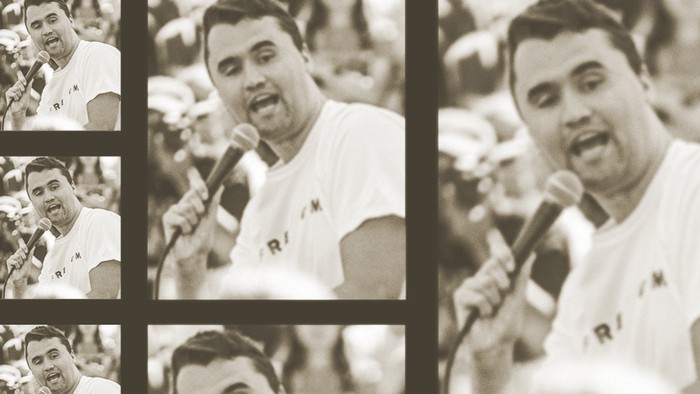 Charlie Kirk black and white illustration