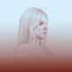 an illustration of Pam Bondi set against a red-and-blue background