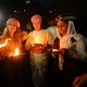 Yezidis light candles and paraffin torches during a ceremony to celebrate the New Year in Dohuk province, Iraq, in 2017.