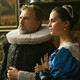 A still of Christoph Waltz and Alicia Vikander in the film 'Tulip Fever'