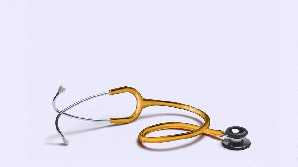 A golden stethoscope